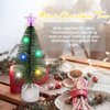 1/12 Scale Dollhouse Christmas Decorations – 8inch Pre-Decorated Mini Desktop Christmas Tree, Miniature Wreath, Hats & Scarves – Perfect Holiday Accessories for Dollhouse Décor