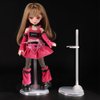 10 PCS Acrylic Doll Stands, Doll Display Stands with Adjustable Waist Clip, Transparent Doll Support Stand, Mini Doll Holder Stand for 11 to 13 Inch Dolls Action Figure Stand Doll Accessories (Clear)