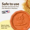 JBK Pottery Terra Cotta Brown Sugar Saver, Food-Safe Sugar Preserver for Long-Term Use, Brown Sugar Softener for Cookies, Dried Fruits, & Marshmallows, Owl Design
