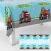GZBJMYGS Truck Happy Birthday Tablecloth Truck Party Plastic Supplies Car Theme Boys Girls Green Birthday Party Supplies Party Picnic Camping Plastic Table Cover Decorations