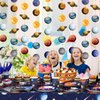 Cindeer 8 Pieces Space Hanging Decorations Solar System Planets Paper Garlands Outer Space Party Streamers Banner for Boys Girls Kids Space Themed Birthday Party Ceiling Wall Door Decor Supplies