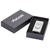 Xikar Verano Flat Flame Cigar Lighter, Attractive Gift Box, Elegant Metal Construction, Silver