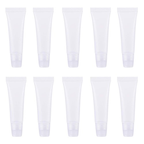 Wowlife 8ml Mini Clear Empty Lip Gloss Balm Container Soft Tubes Makeup Box (30 Pcs)