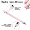 Hcirjhie Rhinestone Picker Tool 2 Acrylic Handle Rhinestones Applicator Dual-Ended DIY Nail Art Tool Nail Dotting Tool Double Head Wax Pen, Rhinestone Pickup Tools