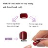 MERVF Almond Press on Nails Medium Fake Nails Black French Tip Stiletto Glue on Nails with 3D Bow Pearls Design Acrylic False Nails Press ons 24pcs Glossy