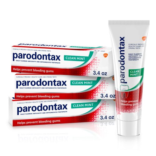 Parodontax Clean Mint Toothpaste For Gum Health, Helps Cavity Prevention, Anticavity And Antigingivitis - 3.4 Oz x 3