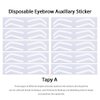 10pairs Type A Airbrush Eyebrow Stickers Eyebrow Auxiliary Sticker Disposable Microblading Eyebrow Stencil Shaping Sticker for Brow Shaping (White-Type A)