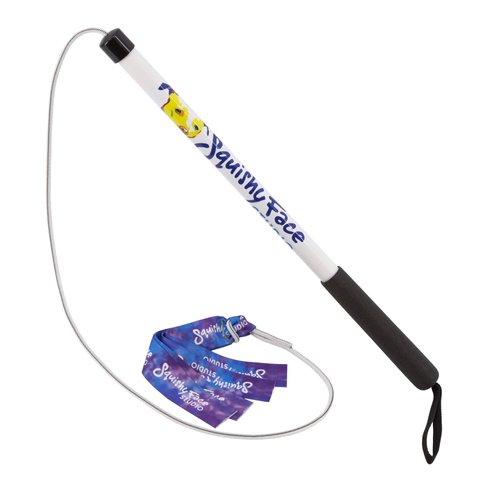 Squishy Face Studio Flirt Pole V2 with Lure - Durable Dog Toy for Fun Obedience Training & Exercise Jr. - 24 inch