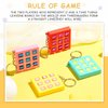Hicarer 32 Pcs Tic Tac Toe Keychain for Kids Ages 8-12 Party Favors Plastic Keyholders for Mini Backpack Clip Birthday Party (Macaroon Color)