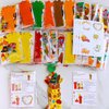 Winlyn 24 Single Pack Thanksgiving Craft Kits Fall Crafts DIY Turkey Bookmarks Decorations Art Set Fall Maple Leaf Foam Stickers for Autumn Thanksgiving Holiday Classroom Activities Party Favors