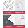 PAPERPAL #1 Smooth Paper Clips, 600 Medium Paper Clips (6 Boxes of 100 Each), Paperclips for Office School & Personal Use, Daily DIY, 1-2/7" Silver Paper Clip Standard Size (No. 1 Paper Clips, Smooth)