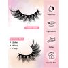 7 Pairs Faux Mink Lashes Flu-ffy 18mm Cat-Eye Lashes Curly Volume Eyelashes Fox Eye Lashes that Look Like Extensions Lashes Wispy Faux Mink False Eyelashes Natural Look(NB-03)