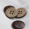 20mm Brown Natural Coconut Shell Buttons 4/5 inch 4 Holes Button Coconut Shell Buttons for Crafts Sewing Wooden Buttons for DIY Crafts 100PCS