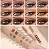 MiaSarah Liquid Eyeshadow Pencil, Earth Yellow Brown, 6-Color, Waterproof, Dual-End, Portable, Cruelty-Free