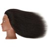 QACIEH Mannequin Head 100% Real Human Hair for Hairdresser Practice Styling Braiding Manikin Cosmetology Doll Training Head with Stand