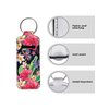 Gearider 2pcs Hawaiian Hibiscus Floral Leaf Portable Lipstick Holder Keychain, Cute Lip Balm Sleeve for Women