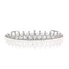 SAMKY Silver Handmade Crystal Beads Flower Bridal Tiara Brides Wedding Hair Accessories
