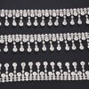 Jerler Rhinestone Tassel Fringe Trim Crystal Close Chain Applique for Sewing Crafts Ideal Wedding Party Clothing DIY Decoration, 2 Yards 0.87"W