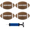 Hooqict 4 Pack Inflatable Footballs with Hand Pump 6.5 Inch Soft Mini Footballs Inflatable Sports Rubber Balls for Kids Toddlers Indoor Outdoor Playground Games Small Football Toys