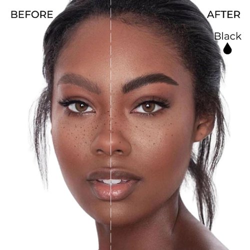 2 in 1 Black Color Set for Lashes and iBrows, Natural Bushy Eyebrow Makeup Kit, Lasting for 6 Weeks DIY Hair Dying for Salon Home Use (BROWN)