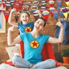 Breling Hero Birthday Party Banner Hero Birthday Party Decorations Hero Paper Pennant Banner Garland Decor for Kids Boys Birthday Party Supplies Baby Shower Wall Decoration(4 Pcs)