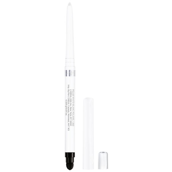 L'Oreal Paris Infallible Grip Mechanical Gel Eyeliner, Smudge-Resistant, Waterproof Eye Makeup with Up to 36HR Wear, Polar White, 0.01 Oz
