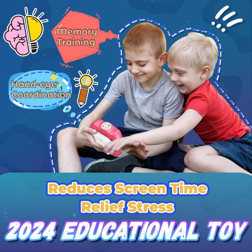 Acvens Fast Push Game,4 Mode,Sensory Toys,Fast Puzzle Game,ADHD,Pop Fidget Toys for Kids Age 6-12,Birthday Gifts for Girls and Boys (Dark Pink)