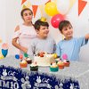 Guzbewu 10th Birthday Decorations for Boys,3pcs Blue and Sliver Double Digits Birthday Boy Tablecloth,Waterproof Plastic 10th Birthday Boy Table Cover for Boy 10 Year Old Birthday Decorations