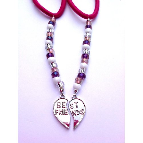 TagTailz Best Friends Split Heart Charm (2) Unique Fashion Accessory Gifts for Girls - Gifts for Tweens Tie Them Anywhere!!!