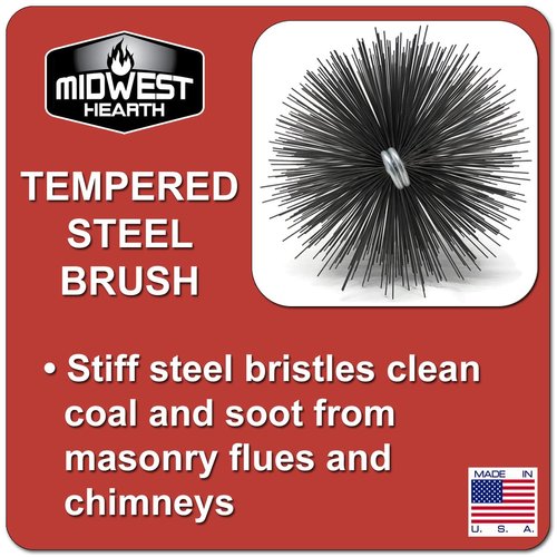Midwest Hearth Wire Chimney Cleaning Brush (6-Inch Round)