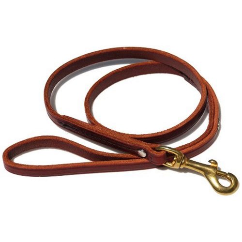 Ray Allen Mfg Signature K9 Standard Leather Leash, 3-Feet x 1/2-Inch, Burgundy
