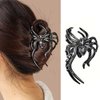 Halloween Hair Claw Clips Hair Claw for Women 1Pcs Spider Hair Claw Clips for Thick Hair Black Hair Clips Hair Clips Metal Hair Clips Black Spider Designs Halloween Clips Cute Hair Clips Accessories