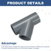 MECCANIXITY 5 Pcs PVC Fitting, 3 Way 45 Degree 1 1/4" 1.3" PVC Connectors PVC Elbow PVC Pipe Fittings PVC Coupling PVC Furniture Corner Connector for DIY Garden Support Structure, Grey