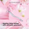 JAPONESQUE False Lash Applicator Tweezers - Lash Pad Cushioned Safety Tweezers - Dual Ended Lash Applicator Tool With Built In Stainless Steel Lash Comb