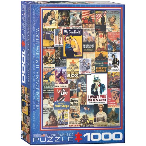 EuroGraphics World War I & II Vintage Posters 1000-Piece Puzzle, 19.25"" x 26.5"""
