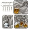 Key Ring with Chain and Open Jump Rings 1 inch, 50 Pack