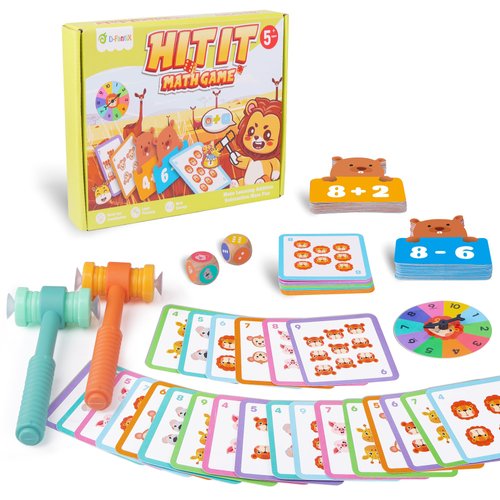 D-FantiX Addition and Subtraction Games, Math Games for Kids, Math Manipulatives Games for Kindergarten Elementary 1st 2nd 3rd Grade, Montessori Educational Math Learning Toy for Classroom Homeschool