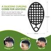 KOUPA Magic Silicone Curly Hair Brush, One Piece Twist Curl Comb for Afro Curls, Washable Hair Tool for Men Women, Black, 1 Piece