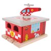 Bigjigs Rail, Firestation Shed, Wooden Toys, Bigjigs Train Accessories, Wooden Fire Station, Wooden Shed, Rescue Vehicles Toys, Wooden Train Sets, Wooden Toys for 3 4 5 Year Olds