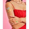 xo, Fetti Groovy Disco Glow in Dark + Foil Temporary Tattoos - 82 pc | Flower Power Birthday Party Supplies, Rave Bachelorette Party Favors, Smiley Decorations, Y2K, Rainbow Arts and Crafts