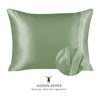 ShopBedding Luxury Satin Pillowcase for Hair – Queen Satin Pillowcase with Zipper, Sage (Pillowcase Set of 2) – Blissford