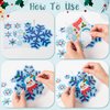 BeYumi Christmas Snowflake Craft Kit - 123Pcs Winter Snowflake Craft Kit DIY Hanging Ornament Make Your Own Snowflake Decoration Set Xmas Holiday Party Favor Tree Home Classroom Art Supplies for Kids