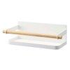 YAMAZAKI Storage Caddy Home Magnetic Steel + Wood | Spice Rack, One Size, White
