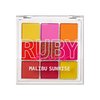 Ruby Kisses Eyeshadow Palette Highly Pigmented Eye Makeup 9 Shades Matte Shimmer Metallic Eyeshadow Palette (Malibu Sunrise)