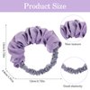 GEEHUA Heatless Hair Curler to Sleep In, Soft Satin Curling Scrunchie No Heat Hair Roller Lazy Hair Curlers Headband for Women Long Hair Sleeping Overnight(Gray Purple)