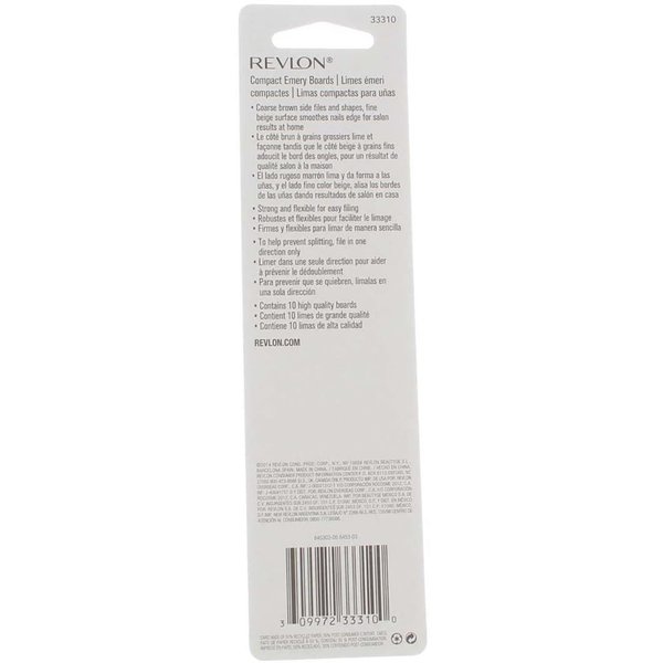 Revlon Compact Emery Board 10 ea (Pack of 10)