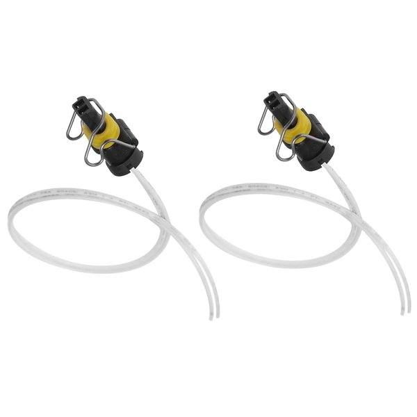 2-Pack 2 Wire Fuel Injector Turbo VGT Solenoid & IPR Plug Pigtail Harness Connector for 6.0l Ford Powerstroke Chevy GMC Duramax 6.6L