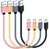 SUMPK Short Micro USB Cable 4 Pack 8 Inch, USB 2.0 A-Male to Micro B Nylon Braided High Speed Charging Cable Compatible for Android Phone, Power Bank, TV Stick and Tablet
