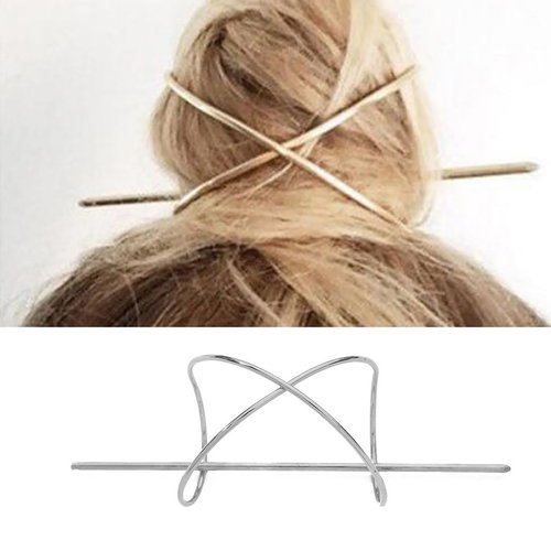Cubahop Vintage Irregularly Curved Metal Hair Clips for Bun Non Slip Hair Accessories Daily Party Gift for Women and Girls