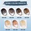 HAIRCUBE Bangs Hair 100% Human Hair Wispy Bangs, Hair Clip in Bangs, Fringe with Temples, Hairpieces for Women, Clip on Air Bangs, Hair Extension for Daily Wear Brown 4#